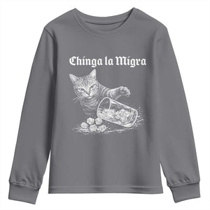 Funny Cat Anti ICE Meme Youth Sweatshirt TS14 Charcoal Print Your Wear