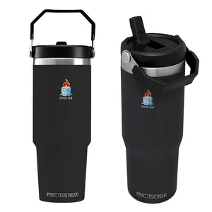 Fck Ice Flip Straw Tumbler Anti ICE Immigration Deportation Human Rights Protest TS14 One Size: 30 oz Black Print Your Wear