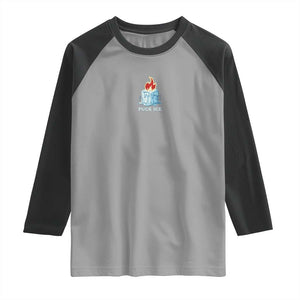 Fck Ice Raglan Shirt Anti ICE Immigration Deportation Human Rights Protest TS14 Sport Gray Black Print Your Wear