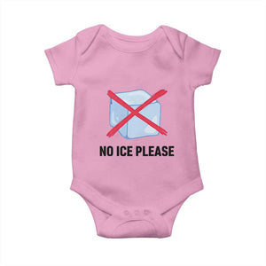 No Ice Please Baby Onesie Subtle Anti ICE Deportation Human Rights TS14 Light Pink Print Your Wear
