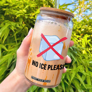 No Ice Please Glass Can Subtle Anti ICE Deportation Human Rights TS14 White Print Your Wear