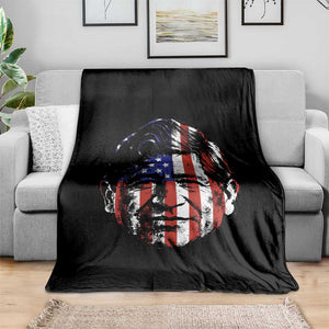 Cesar Chavez Throw Blanket Hispanic Heritage Month American Flag Portrait TS14 Print Your Wear