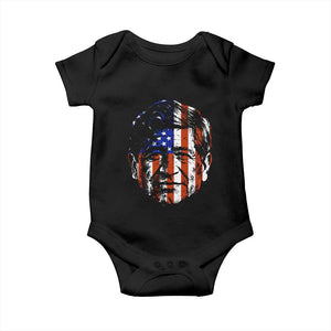 Cesar Chavez Baby Onesie Hispanic Heritage Month American Flag Portrait TS14 Black Print Your Wear