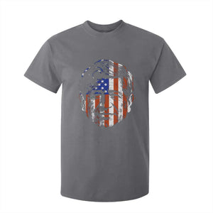 Cesar Chavez T Shirt For Kid Hispanic Heritage Month American Flag Portrait TS14 Charcoal Print Your Wear