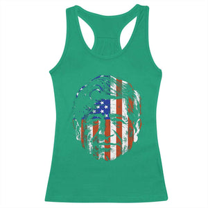 Cesar Chavez Racerback Tank Top Hispanic Heritage Month American Flag Portrait TS14 Irish Green Print Your Wear