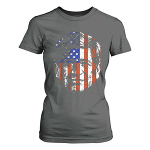 Cesar Chavez T Shirt For Women Hispanic Heritage Month American Flag Portrait TS14 Dark Heather Print Your Wear