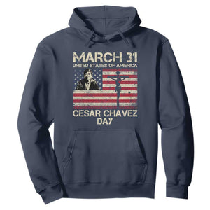 Cesar Chavez March 31 Celebration Hoodie Christian American Flag Religious TS14 Navy Print Your Wear