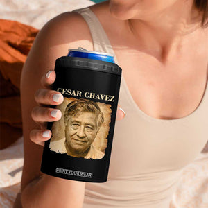 Cesar Chavez 4 in 1 Can Cooler Tumbler Mexican American Pride Latino Heritage TS14 Print Your Wear