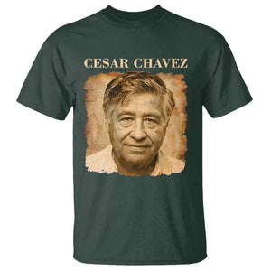Cesar Chavez T Shirt Mexican American Pride Latino Heritage TS14 Dark Forest Green Print Your Wear