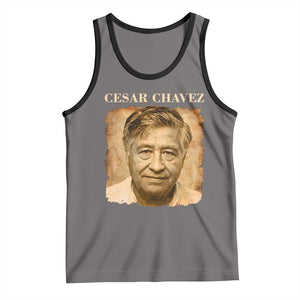 Cesar Chavez Tank Top Mexican American Pride Latino Heritage TS14 Deep Heather Black Print Your Wear