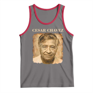 Cesar Chavez Tank Top Mexican American Pride Latino Heritage TS14 Deep Heather Red Print Your Wear