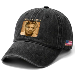 Cesar Chavez Washed Cotton Baseball Cap Mexican American Pride Latino Heritage TS14 Print Your Wear