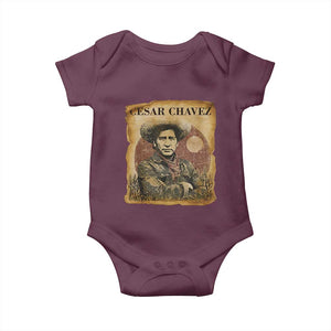 Cesar Chavez Baby Onesie Hispanic Heritage Mexican American Pride Latino TS14 Maroon Print Your Wear