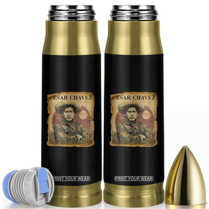 Cesar Chavez Bullet Tumbler Hispanic Heritage Mexican American Pride Latino TS14 Black Print Your Wear