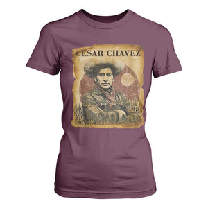 Cesar Chavez T Shirt For Women Hispanic Heritage Mexican American Pride Latino TS14 Maroon Print Your Wear