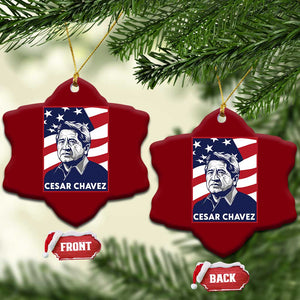 Cesar Chavez Ceramic Ornament Labor Leader Mexican American Pride TS14 Print Your Wear