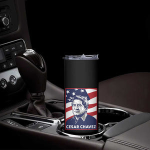 Cesar Chavez Skinny Tumbler Labor Leader Mexican American Pride TS14 Print Your Wear