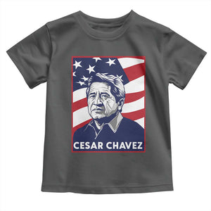 Cesar Chavez Toddler T Shirt Labor Leader Mexican American Pride TS14 Dark Heather Print Your Wear