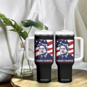 Cesar Chavez Tumbler With Handle Labor Leader Mexican American Pride TS14 Print Your Wear