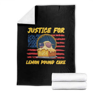 Justice For Lemon Pound Cake Throw Blanket Funny US Flag Cake Parody Rap Free Speech TS14 Black Print Your Wear