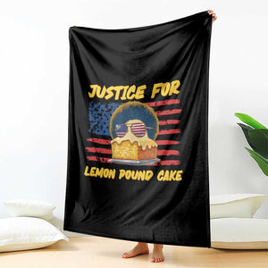Justice For Lemon Pound Cake Throw Blanket Funny US Flag Cake Parody Rap Free Speech TS14 Print Your Wear