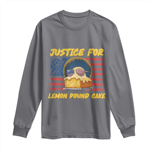 Justice For Lemon Pound Cake Long Sleeve Shirt Funny US Flag Cake Parody Rap Free Speech TS14 Charcoal Print Your Wear