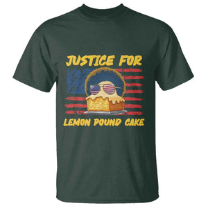 Justice For Lemon Pound Cake T Shirt Funny US Flag Cake Parody Rap Free Speech TS14 Dark Forest Green Print Your Wear