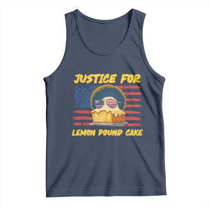 Justice For Lemon Pound Cake Tank Top Funny US Flag Cake Parody Rap Free Speech TS14 Navy Print Your Wear