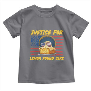 Justice For Lemon Pound Cake Toddler T Shirt Funny US Flag Cake Parody Rap Free Speech TS14 Charcoal Print Your Wear