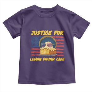Justice For Lemon Pound Cake Toddler T Shirt Funny US Flag Cake Parody Rap Free Speech TS14 Purple Print Your Wear