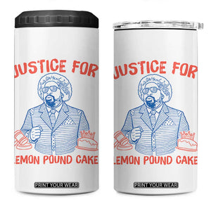 Justice For Lemon Pound Cake 4 in 1 Can Cooler Tumbler Viral Trend Free Speech TS14 One Size: 16 oz White Print Your Wear