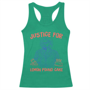 Justice For Lemon Pound Cake Racerback Tank Top Viral Trend Free Speech TS14 Irish Green Print Your Wear