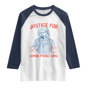 Justice For Lemon Pound Cake Raglan Shirt Viral Trend Free Speech TS14 White Navy Print Your Wear