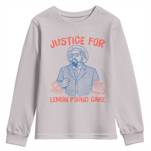 Justice For Lemon Pound Cake Youth Sweatshirt Viral Trend Free Speech TS14 Ice Gray Print Your Wear