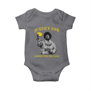 Justice For Lemon Pound Cake Baby Onesie Vintage Rap Free Speech TS14 Charcoal Print Your Wear