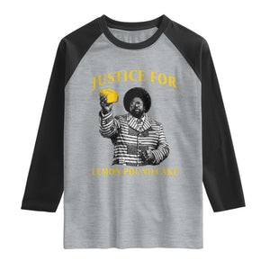 Justice For Lemon Pound Cake Raglan Shirt Vintage Rap Free Speech TS14 Heather Gray Black Print Your Wear