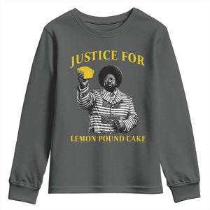 Justice For Lemon Pound Cake Youth Sweatshirt Vintage Rap Free Speech TS14 Dark Heather Print Your Wear