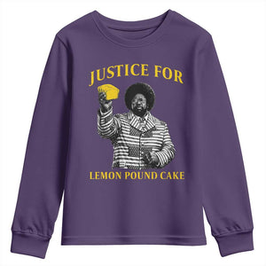 Justice For Lemon Pound Cake Youth Sweatshirt Vintage Rap Free Speech TS14 Purple Print Your Wear