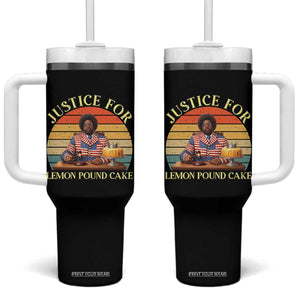 Justice For Lemon Pound Cake Tumbler With Handle Retro Rap Free Speech TS14 One Size: 40 oz Black Print Your Wear