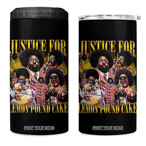 Justice For Lemon Pound Cake Bootleg Graphic 4 in 1 Can Cooler Tumbler Retro Rap Free Speech TS14 One Size: 16 oz Black Print Your Wear