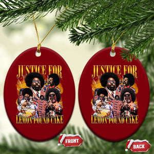Justice For Lemon Pound Cake Bootleg Graphic Ceramic Ornament Retro Rap Free Speech TS14 Print Your Wear