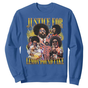 Justice For Lemon Pound Cake Bootleg Graphic Sweatshirt Retro Rap Free Speech TS14 Royal Blue Print Your Wear