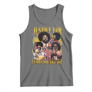 Justice For Lemon Pound Cake Bootleg Graphic Tank Top Retro Rap Free Speech TS14 Black Heather Print Your Wear