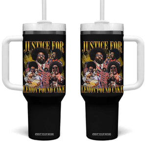 Justice For Lemon Pound Cake Bootleg Graphic Tumbler With Handle Retro Rap Free Speech TS14 One Size: 40 oz Black Print Your Wear
