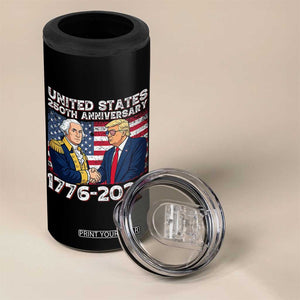 250th Anniversary USA 4 in 1 Can Cooler Tumbler Patriotic Trump George Washington American Flag 4th of July TS14 Print Your Wear
