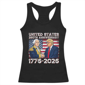 250th Anniversary USA Racerback Tank Top Patriotic Trump George Washington American Flag 4th of July TS14 Black Print Your Wear