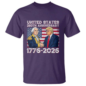 250th Anniversary USA T Shirt Patriotic Trump George Washington American Flag 4th of July TS14 Purple Print Your Wear