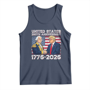 250th Anniversary USA Tank Top Patriotic Trump George Washington American Flag 4th of July TS14 Navy Print Your Wear