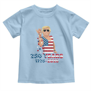 250 Years American Anniversary Toddler T Shirt Patriotic Trump 4th of July TS14 Light Blue Print Your Wear