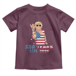 250 Years American Anniversary Toddler T Shirt Patriotic Trump 4th of July TS14 Maroon Print Your Wear